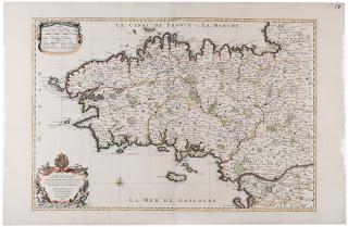 Appraisal: Map Jaillot Charles Hubert Alexis La Bretagne Map Jaillot Charles