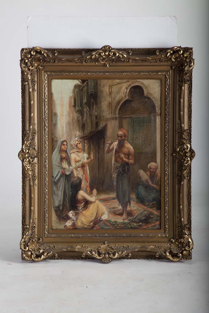 Appraisal: ORIENTALIST PAINTING AFTER FABIO FABBI ITALY - Oil on canvas