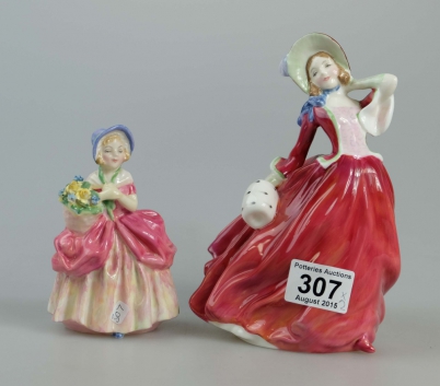 Appraisal: Royal Doulton figures Autumn Breezes HN and Cissie HN both