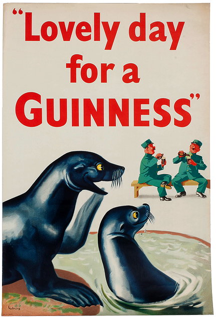 Appraisal: A GUINNESS ADVERTISING POSTER by John Gilroy - 'Lovely Day