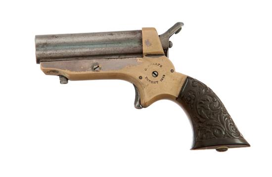 Appraisal: SHARPS PEPPERBOX PISTOL Model a caliber four-shot '' barrels Brass