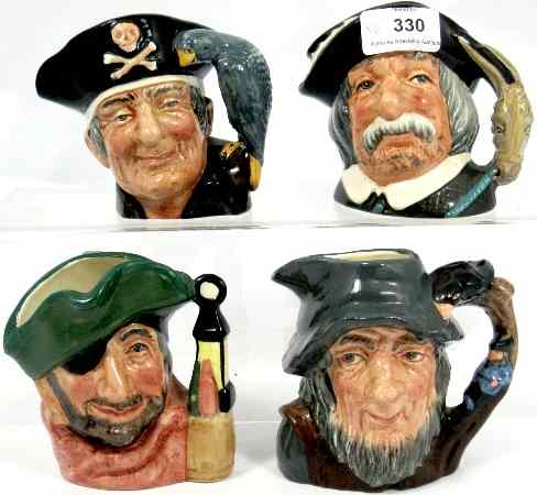 Appraisal: Royal Doulton Small Character Jugs Sancho Panca D Rip Van