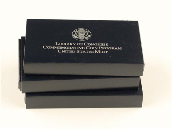 Appraisal: Library of Congress Proof Silver Dollar Commemoratives In original government