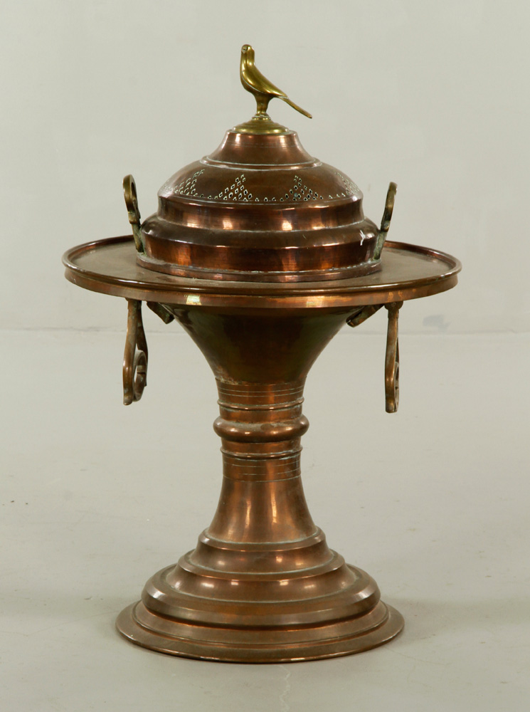 Appraisal: - th C Turkish Brazier th century Turkish brazier pierced