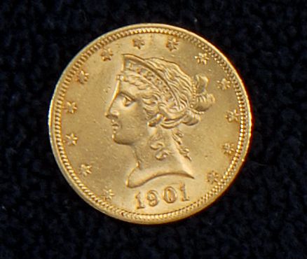 Appraisal: U S GOLD PIECE In AU condition Minor surface bag