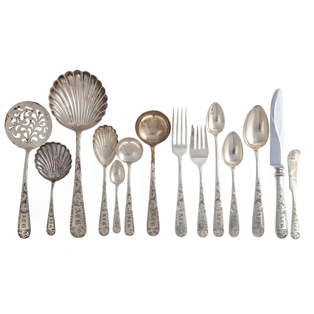 Appraisal: Kirk Mayflower Sterling Flatware Service for First half th century