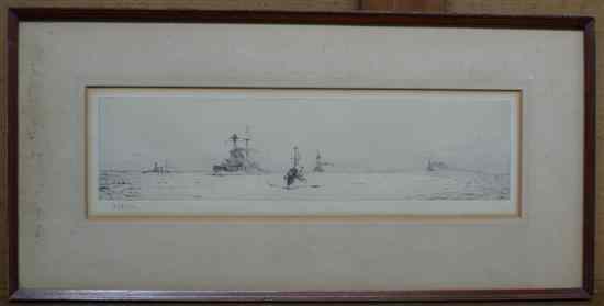 Appraisal: William Lionel Wyllie - etching The th Battle Squadron signed