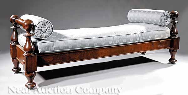 Appraisal: An American Classical Mahogany Day Bed early th c probably