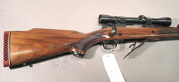 Appraisal: A Magnum Winchester Model bolt action rifle Serial number for