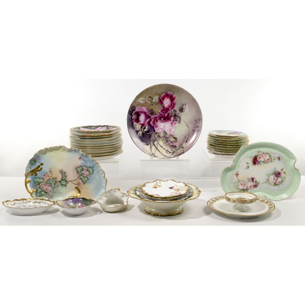 Appraisal: LIMOGES PORCELAIN ASSORTMENT items including bowls plates and trays some