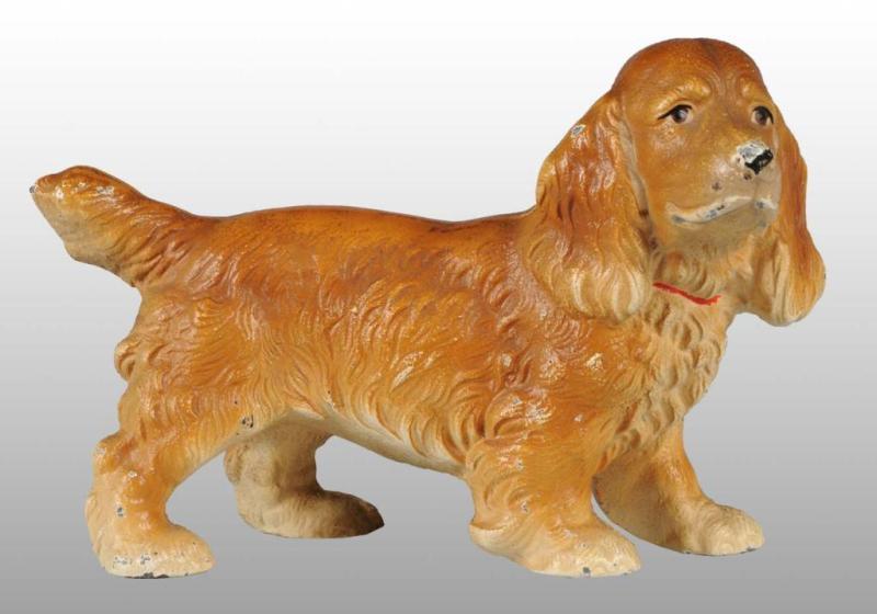 Appraisal: Cast Iron Cocker Spaniel Dog Doorstop Description Made by Hubley