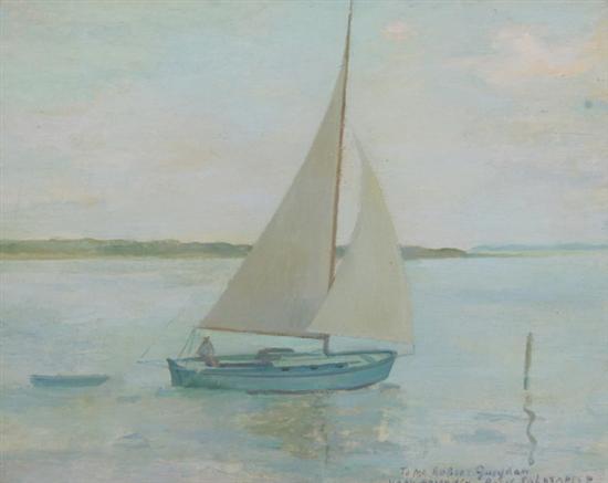 Appraisal: BORIS SOLOTAREFF Russian American - SAILBOAT signed and inscribed lower