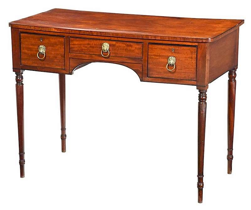 Appraisal: Regency Mahogany Dressing Table British early th century three drawers