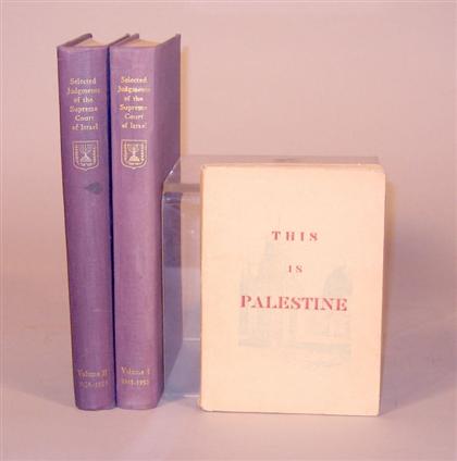 Appraisal: vols Judaica This Is Palestine A Concise Guide to Important