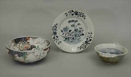 Appraisal: Chinese Plate together with an Imari Bowl and a Delft