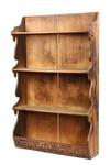 Appraisal: WALL SHELF - th c open four-shelf pine and chestnut