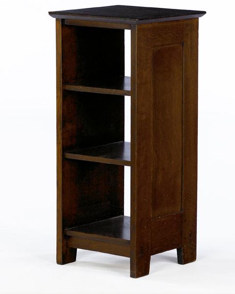 Appraisal: GUSTAV STICKLEY Early magazine stand with beveled top and paneled