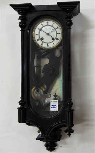 Appraisal: R A REGULATOR WALL CLOCK German mid th century the