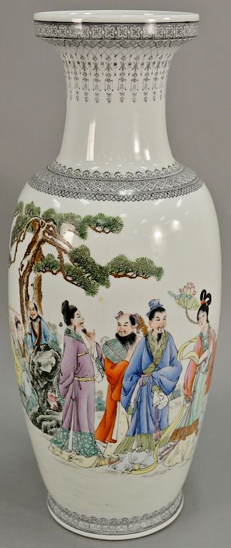 Appraisal: Republic style Chinese vase ht in Republic style Chinese vase