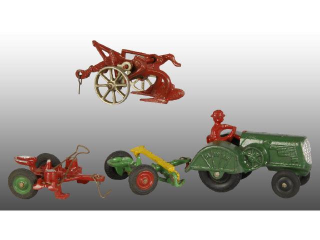 Appraisal: Cast Iron Toy Arcade Oliver Tractor Accessories Description Includes tractor