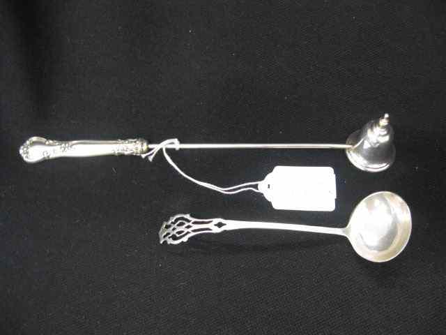 Appraisal: Sterling Silver Items Gorham ''Chantilly'' candlesnuffer and a hunt sauce