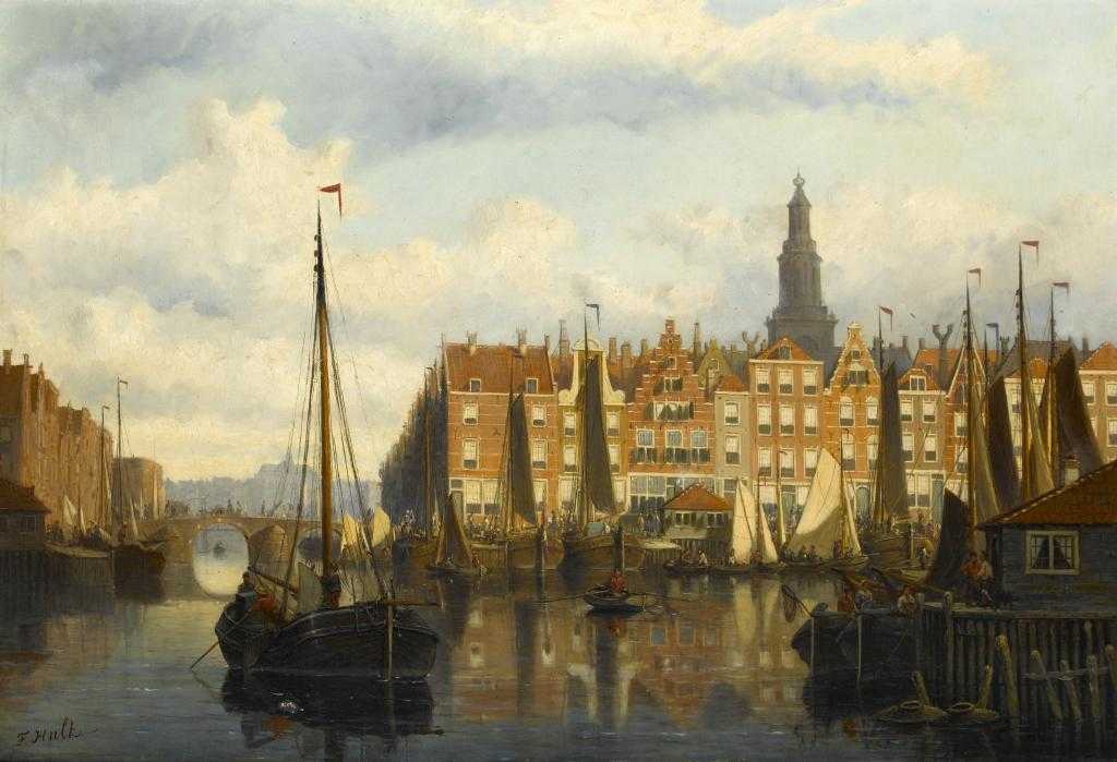 Appraisal: JOHANNES FREDERICK HULK - AMSTERDAM signed x cm Provenance with