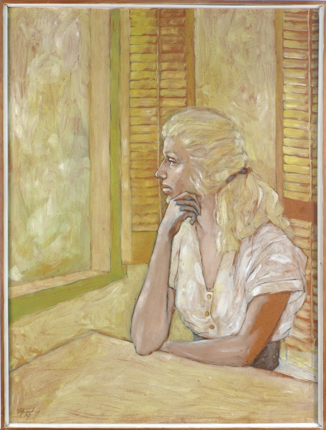 Appraisal: JERRY VAN MEGERT OIL ON MASONITE American born Portrait of