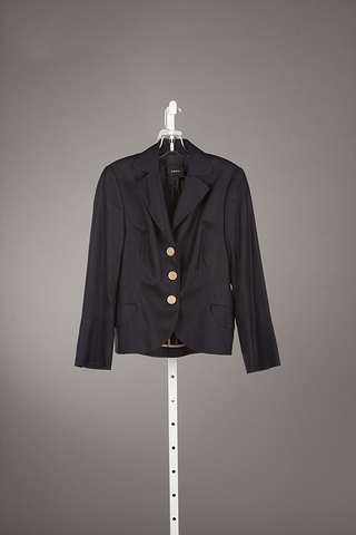 Appraisal: Akris dark navy jacket with beige stitching Size Neiman Marcus