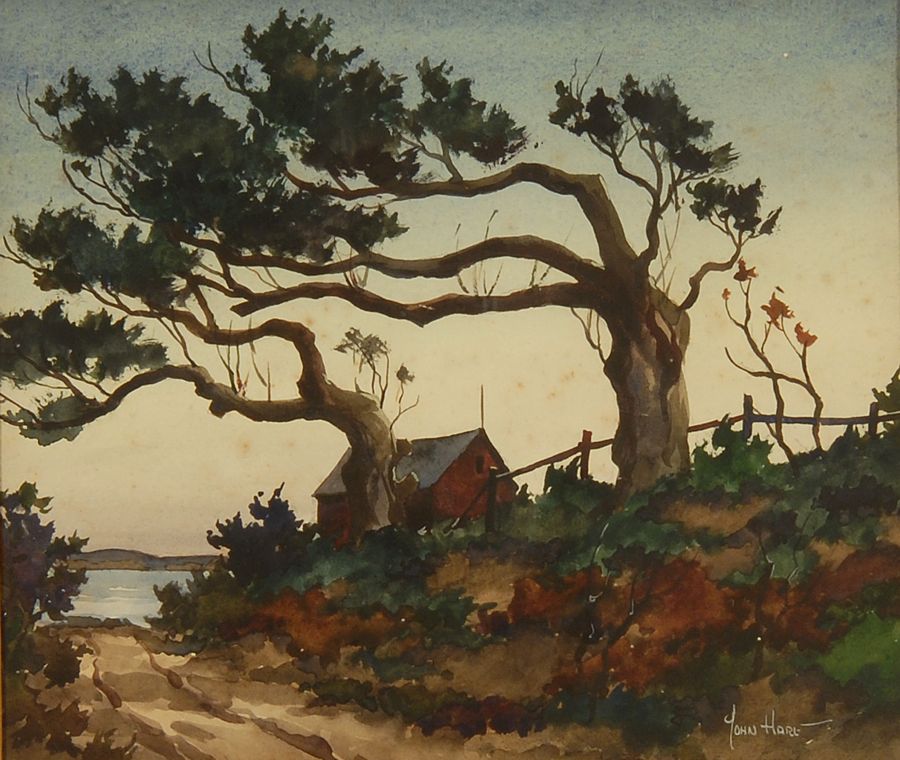 Appraisal: JOHN CUTHBERT HAREAmerican - Windswept Willows - Cape Cod Signed