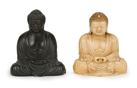 Appraisal: Two Japanese Sculptures of Kamakura Buddha Estimate -