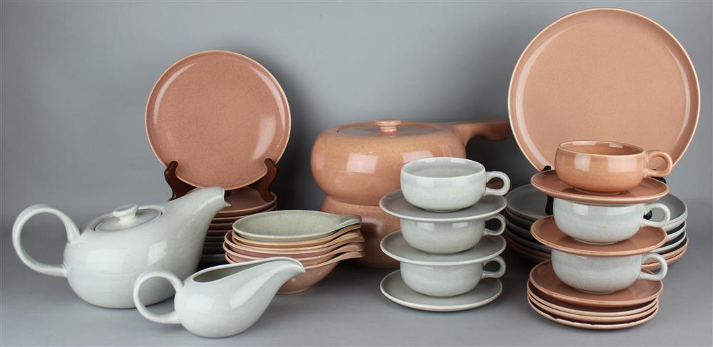 Appraisal: ASSORTED RUSSEL WRIGHT AMERICAN MODERN TABLEWARES in peach and grey