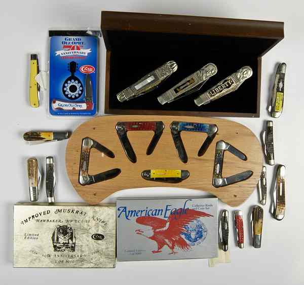 Appraisal: Case XX Pocket Knives Lot of Nineteen Various patterns and