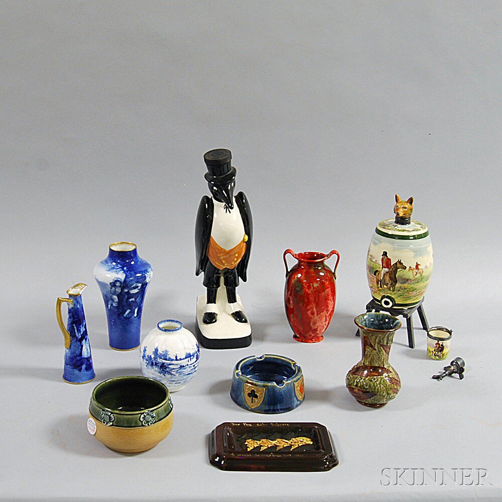 Appraisal: Ten Assorted Royal Doulton Items including an Old Crow whiskey