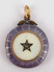 Appraisal: A Russian hallmarked silver gilt and two colour guilloche enamel