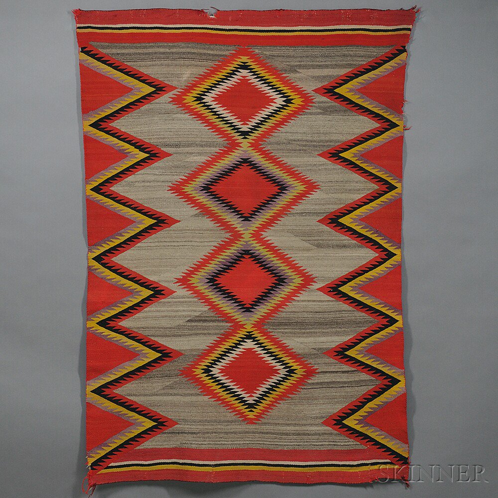 Appraisal: Navajo Transitional Rug Homespun wool Southwestern United States late th