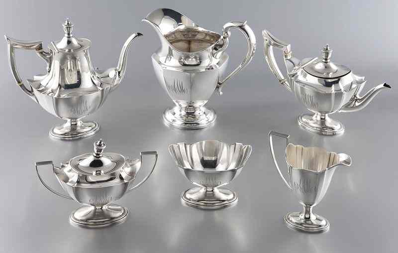 Appraisal: Pcs Gorham Sterling silver tea coffee serviceincluding a coffee pot