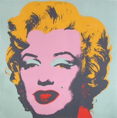 Appraisal: After Andy Warhol - Marilyn - pink and pale green