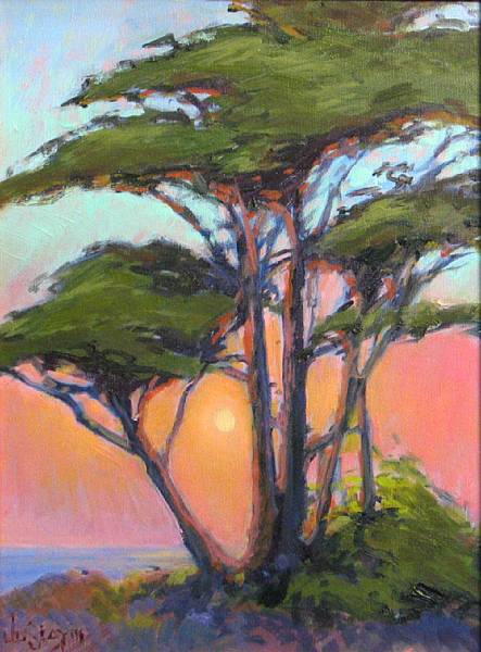 Appraisal: James Dudley Slay III American born Cypress Sunset signed 'JD