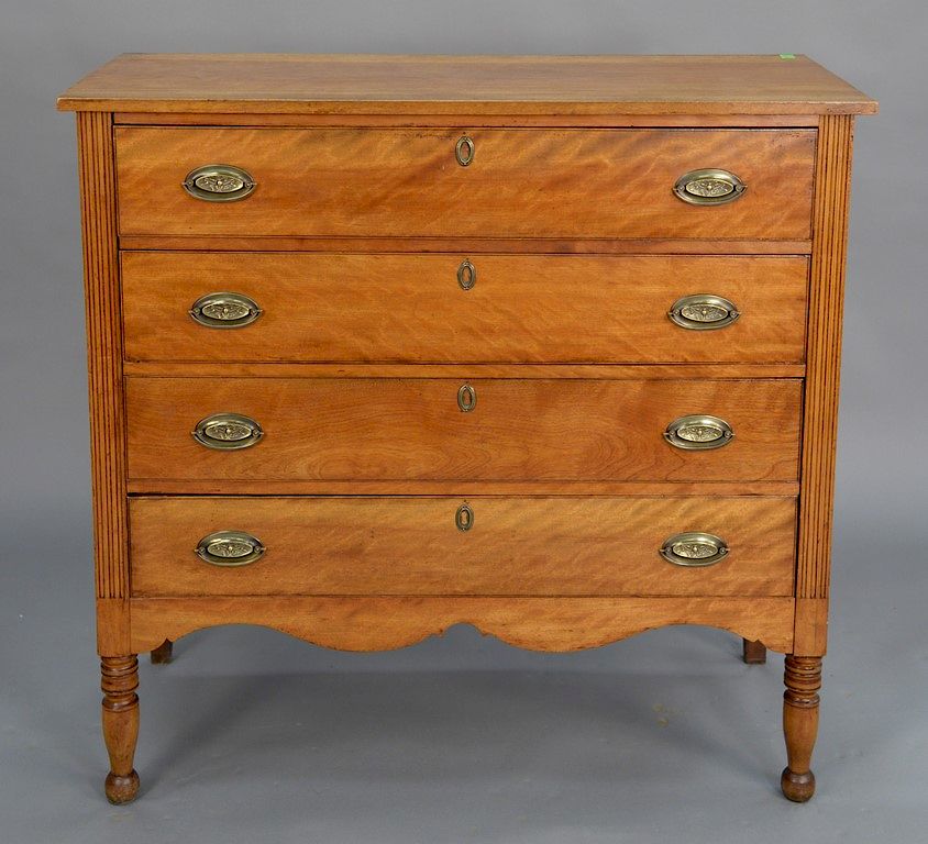 Appraisal: Sheraton four drawer chest height in width in Sheraton four