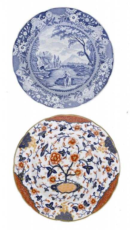 Appraisal: A BRAMELD BLUE PRINTED EARTHENWARE CASTLE OF ROCHEFORT PATTERN SOUP