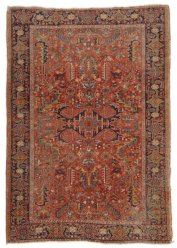 Appraisal: Heriz Carpet early mid th century medallion and typical designs