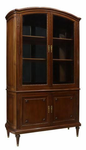 Appraisal: French Louis XVI style mahogany vitrine display cabinet early th