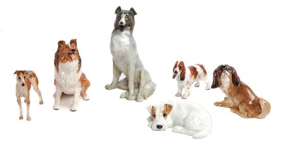 Appraisal: Sale Lot Six Royal Doulton Dog Figures th century each