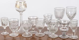 Appraisal: Collection of pressed glass stemware