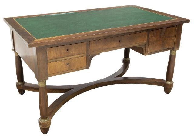 Appraisal: French Empire style mahogany writing desk mid th c having