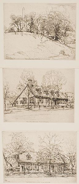 Appraisal: THREE VIRGINIA ETCHINGS BY ERNEST DAVID ROTH - including Hugh