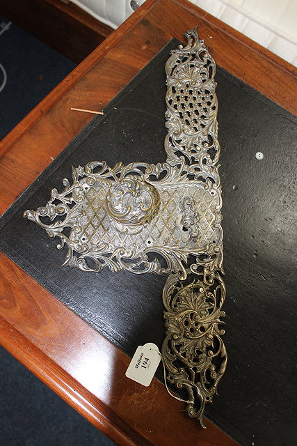 Appraisal: A LATE TH EARLY TH CENTURY SILVER PLATED DOOR PLATE