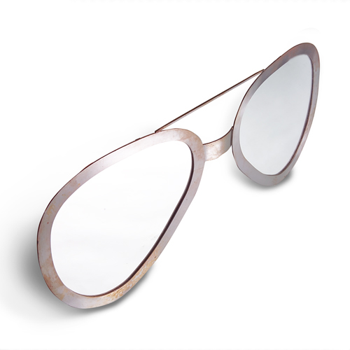 Appraisal: CURTIS JERE Wall hanging mirror in the form of aviator