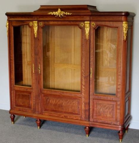 Appraisal: French Bronze Mounted Door Cabinet With adjustable interior shelves Good