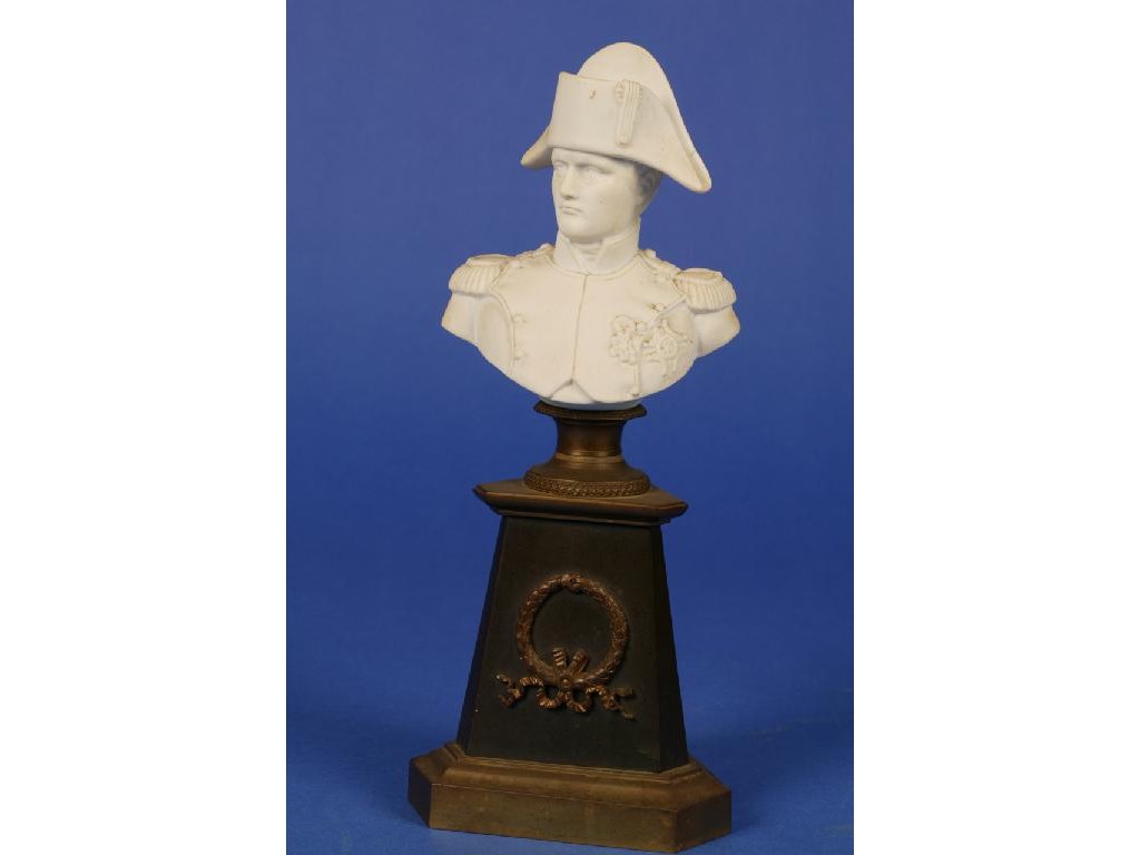 Appraisal: A SEVRES BISCUIT PORCELAIN BUST OF NAPOLEON BONAPARTE in uniform